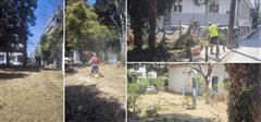 Καθαρισμός του αύλειου χώρου της ΧΕΝ Καλαμαριάς 